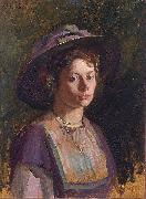 Heinrich Martin Krabbe Young Lady china oil painting artist